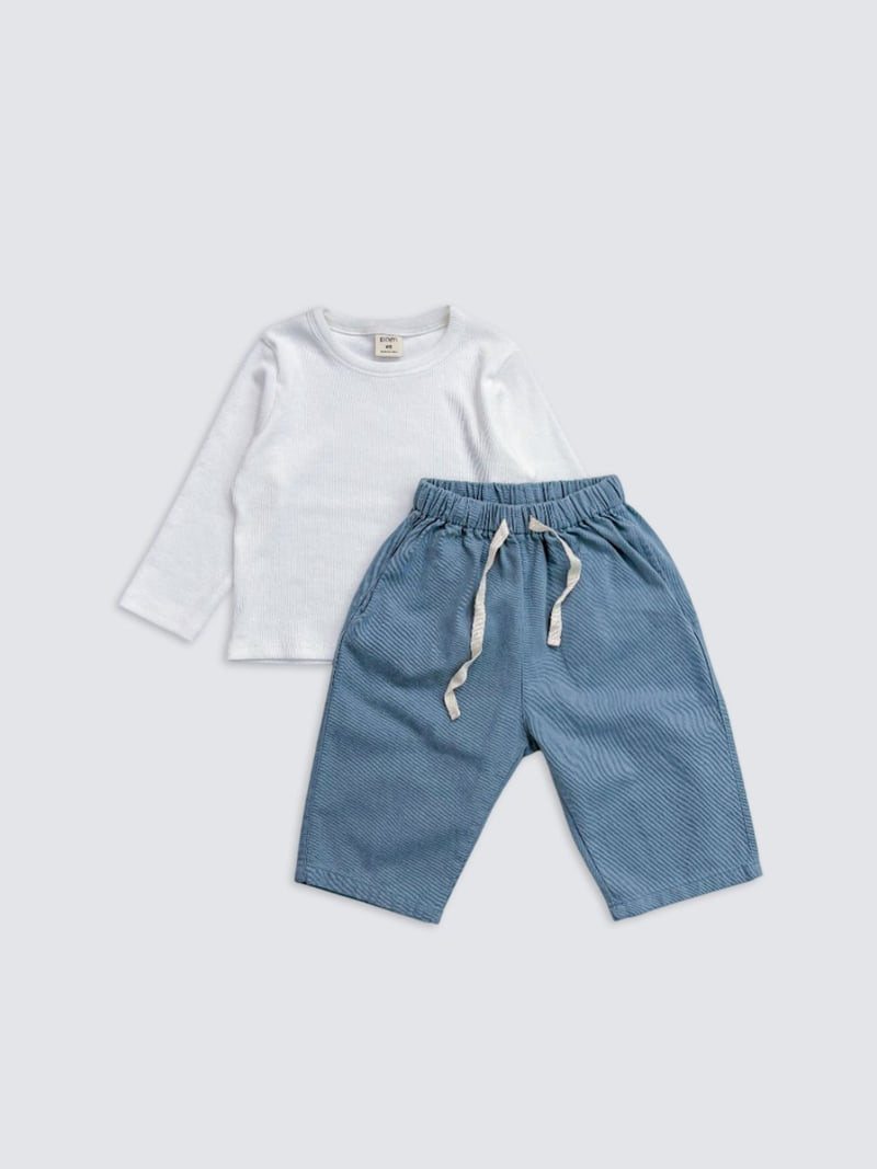 Pom - Korean Baby Fashion - #babygirlfashion - Ribbed Basic Tee