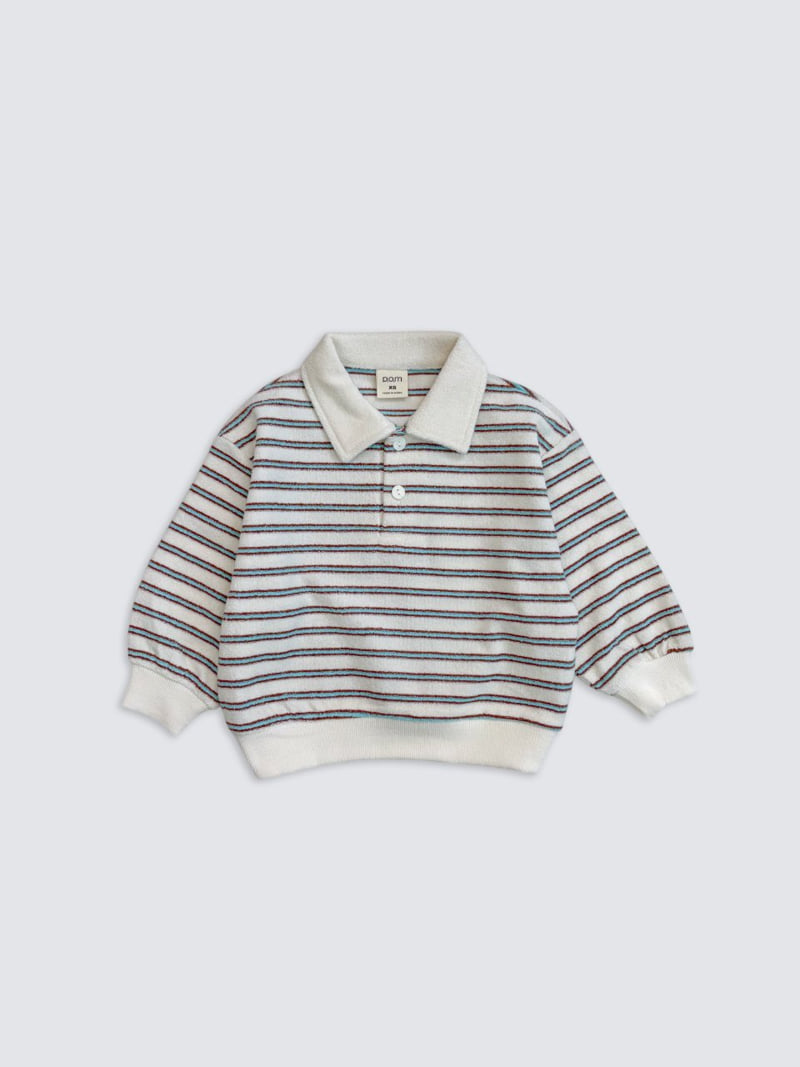 Pom - Korean Baby Fashion - #babygirlfashion - Terry Collar Sweatshirt - 11