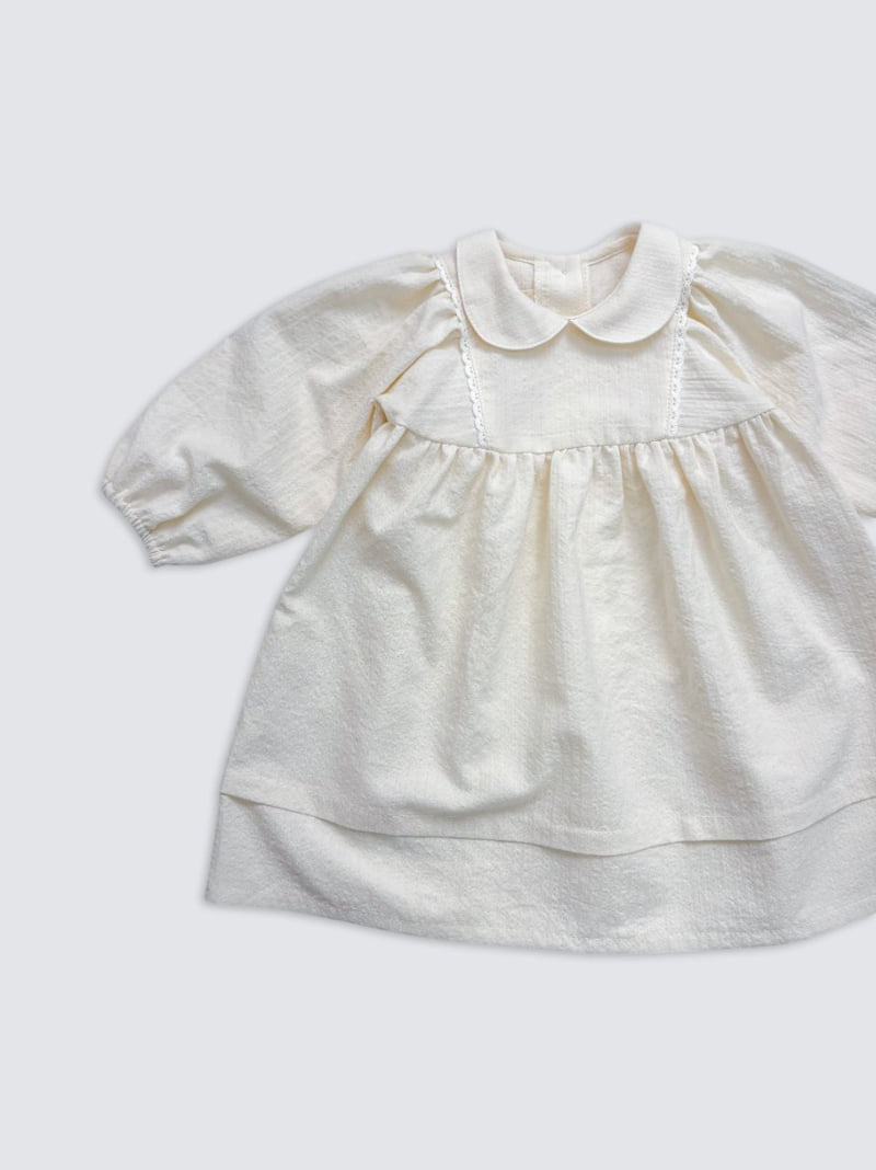 Pom - Korean Baby Fashion - #babylifestyle - Collar Panel One-piece - 6