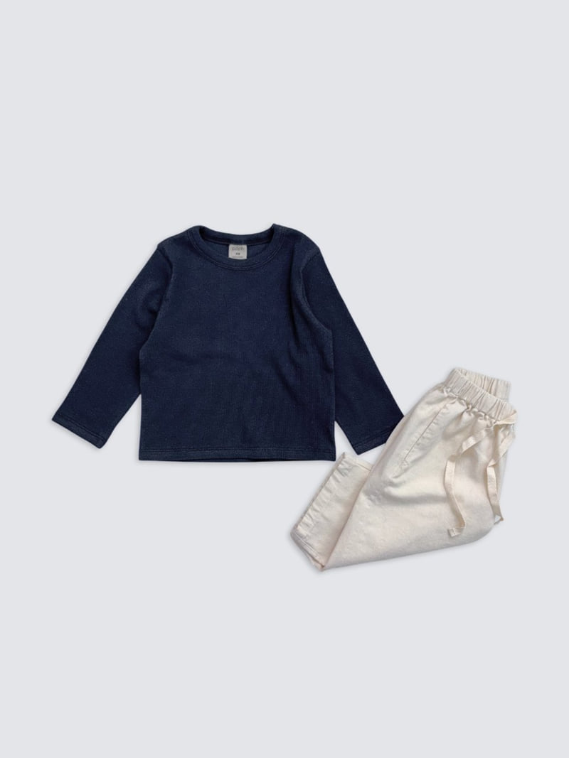 Pom - Korean Baby Fashion - #babylifestyle - Ribbed Basic Tee - 2