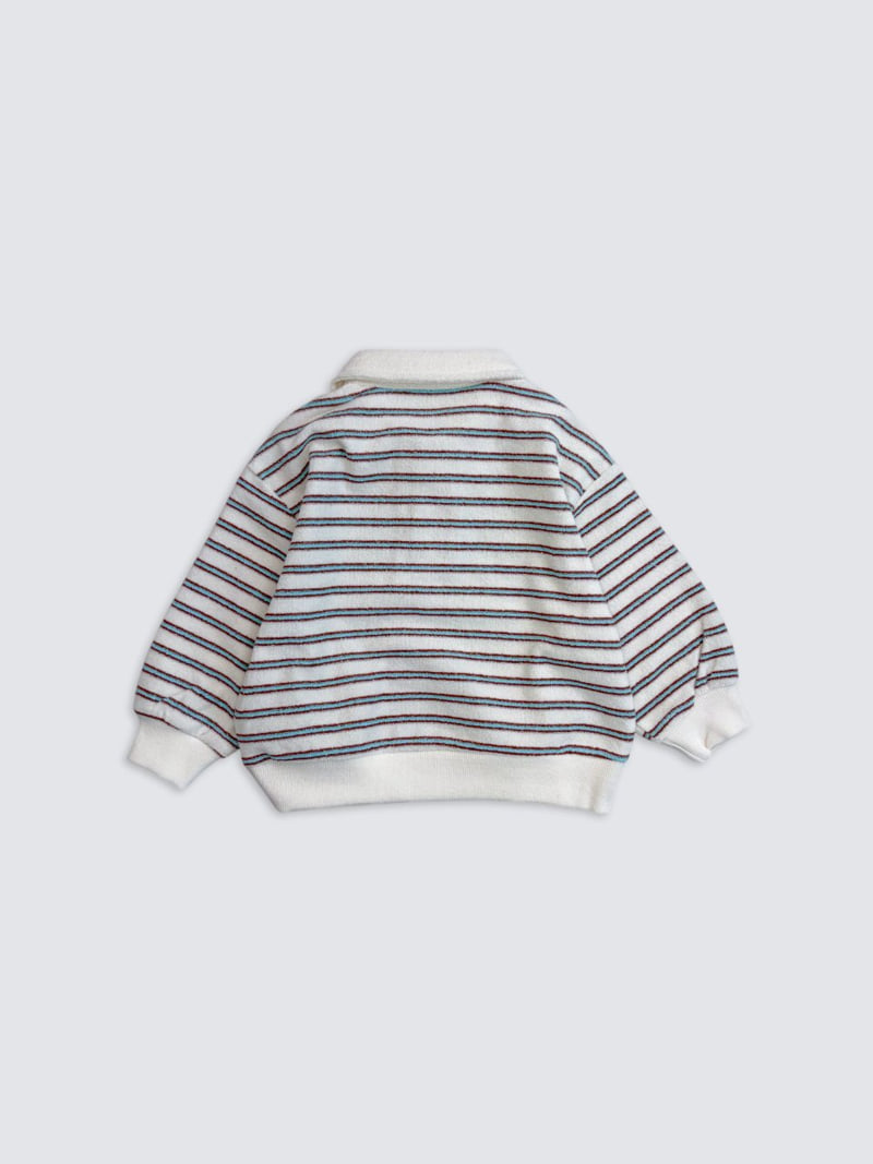 Pom - Korean Baby Fashion - #babylifestyle - Terry Collar Sweatshirt - 12