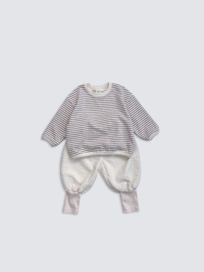 Pom - Korean Baby Fashion - #babyoninstagram - Rappa Stripe Sweatshirt - 5