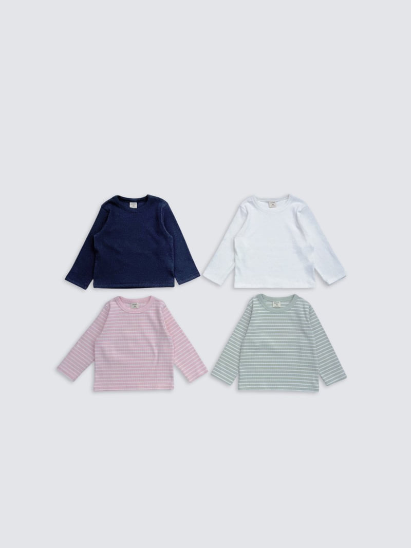 Pom - Korean Baby Fashion - #babyoninstagram - Ribbed Basic Tee - 3