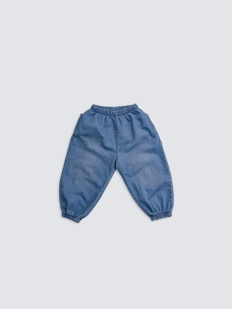 Pom - Korean Baby Fashion - #babyootd - Denim Jogger Pants