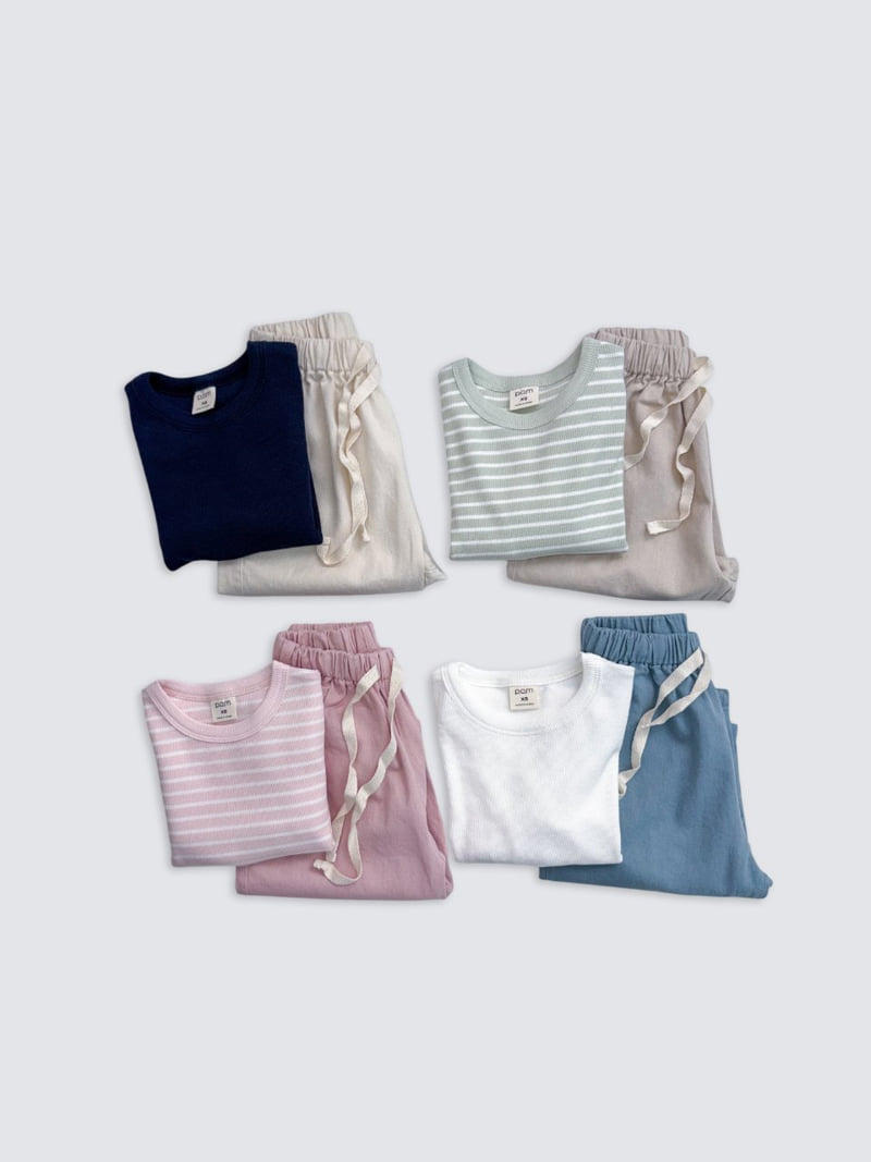 Pom - Korean Baby Fashion - #babyoninstagram - Ribbed Basic Tee - 4