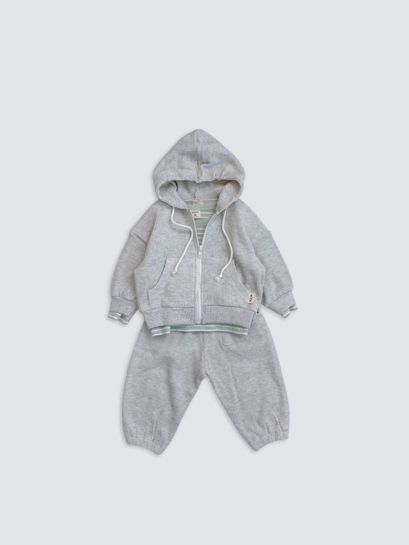 Pom - Korean Baby Fashion - #babyoutfit - Waffle Jogger Pants - 3