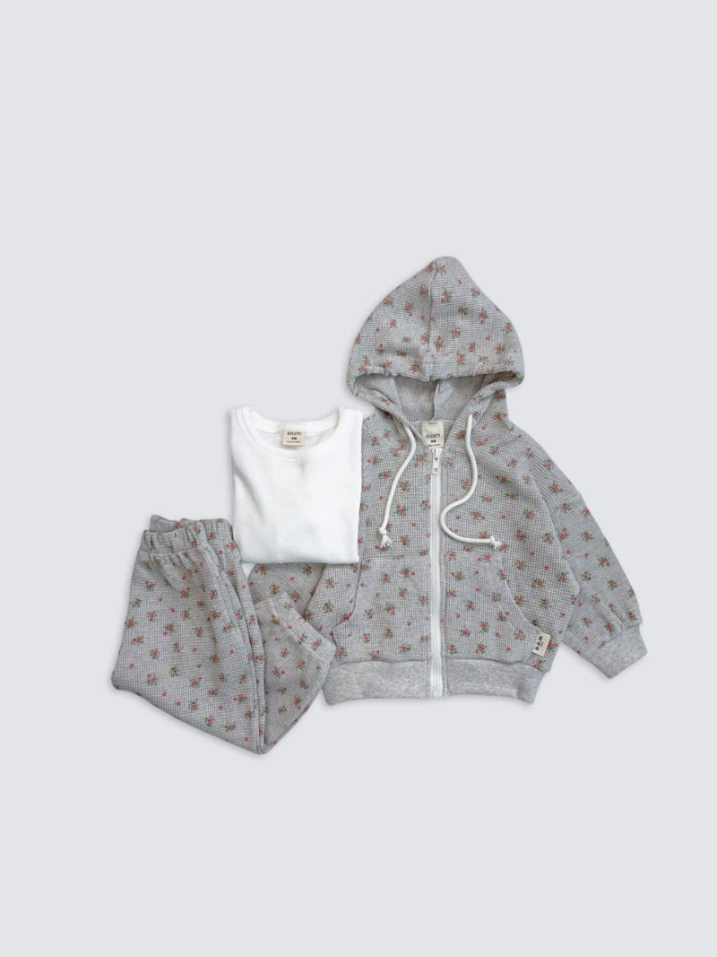 Pom - Korean Baby Fashion - #babyoutfit - Flower Jogger Pants