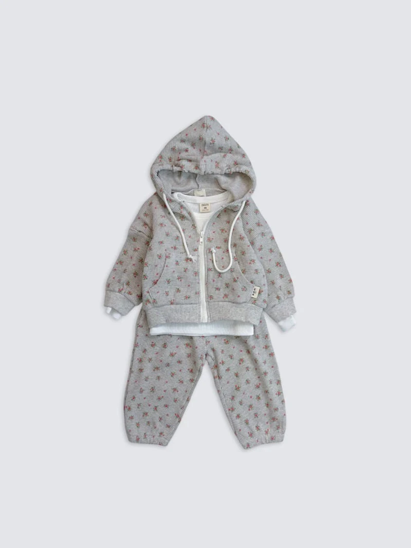 Pom - Korean Baby Fashion - #babyoutfit - Flower Jogger Pants - 2
