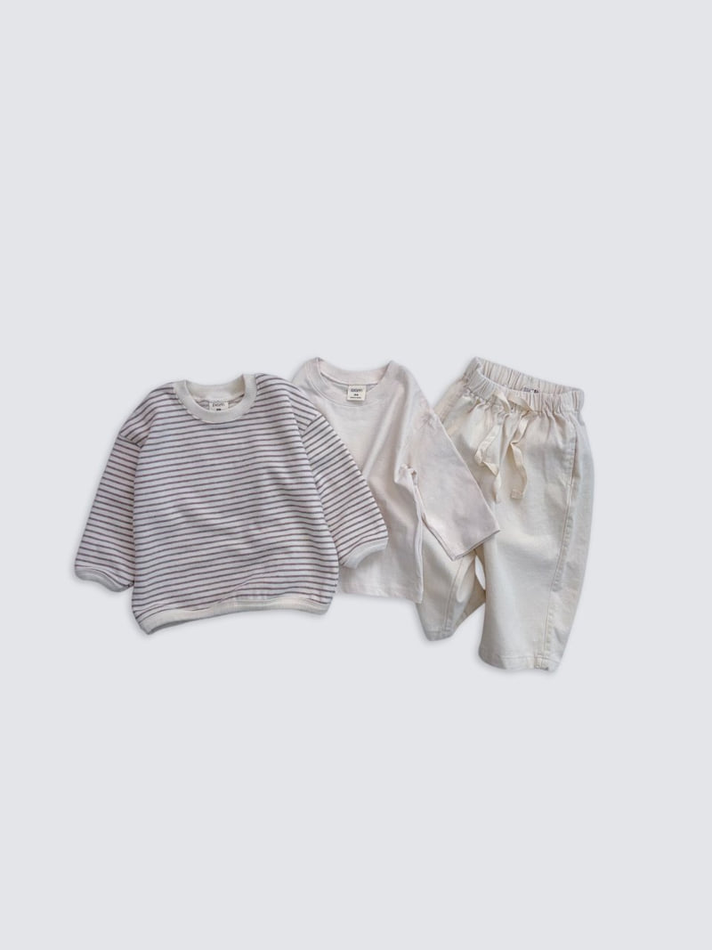 Pom - Korean Baby Fashion - #babywear - Rappa Stripe Sweatshirt - 9