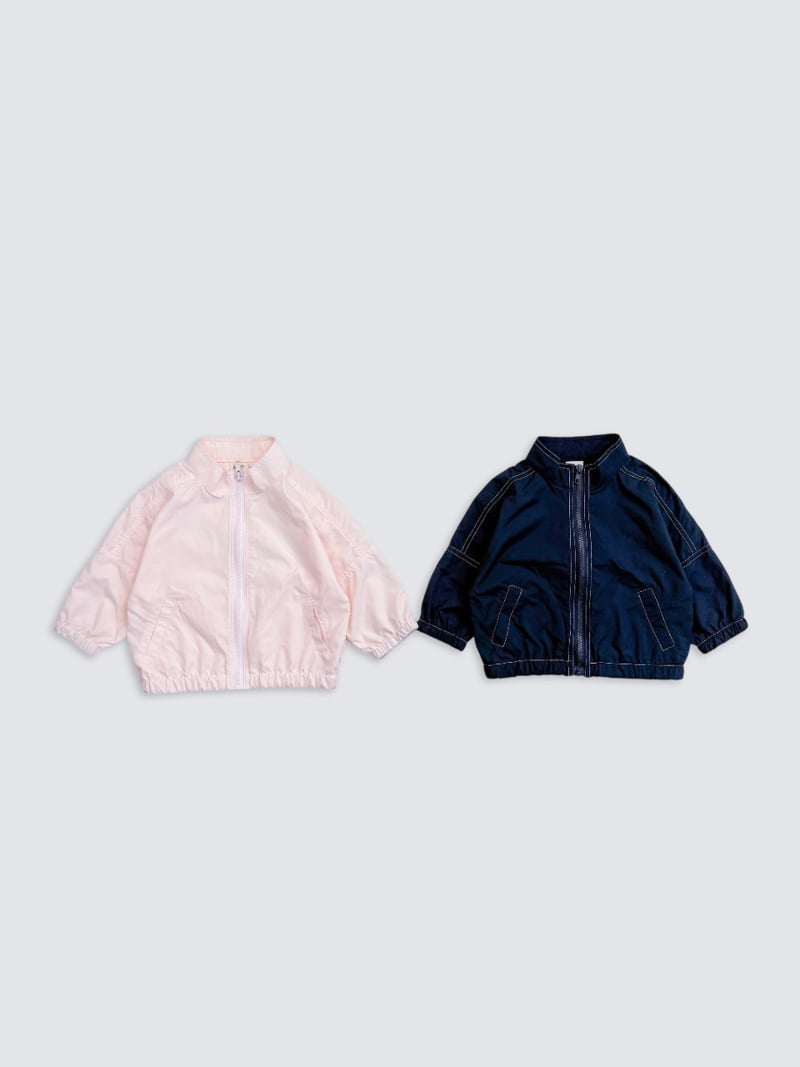 Pom - Korean Baby Fashion - #onlinebabyboutique - Stitch Wind Jacket - 3