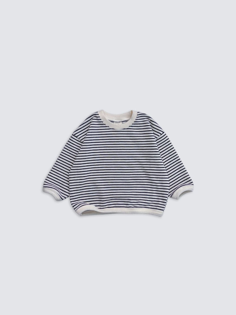 Pom - Korean Baby Fashion - #onlinebabyboutique - Rappa Stripe Sweatshirt - 10