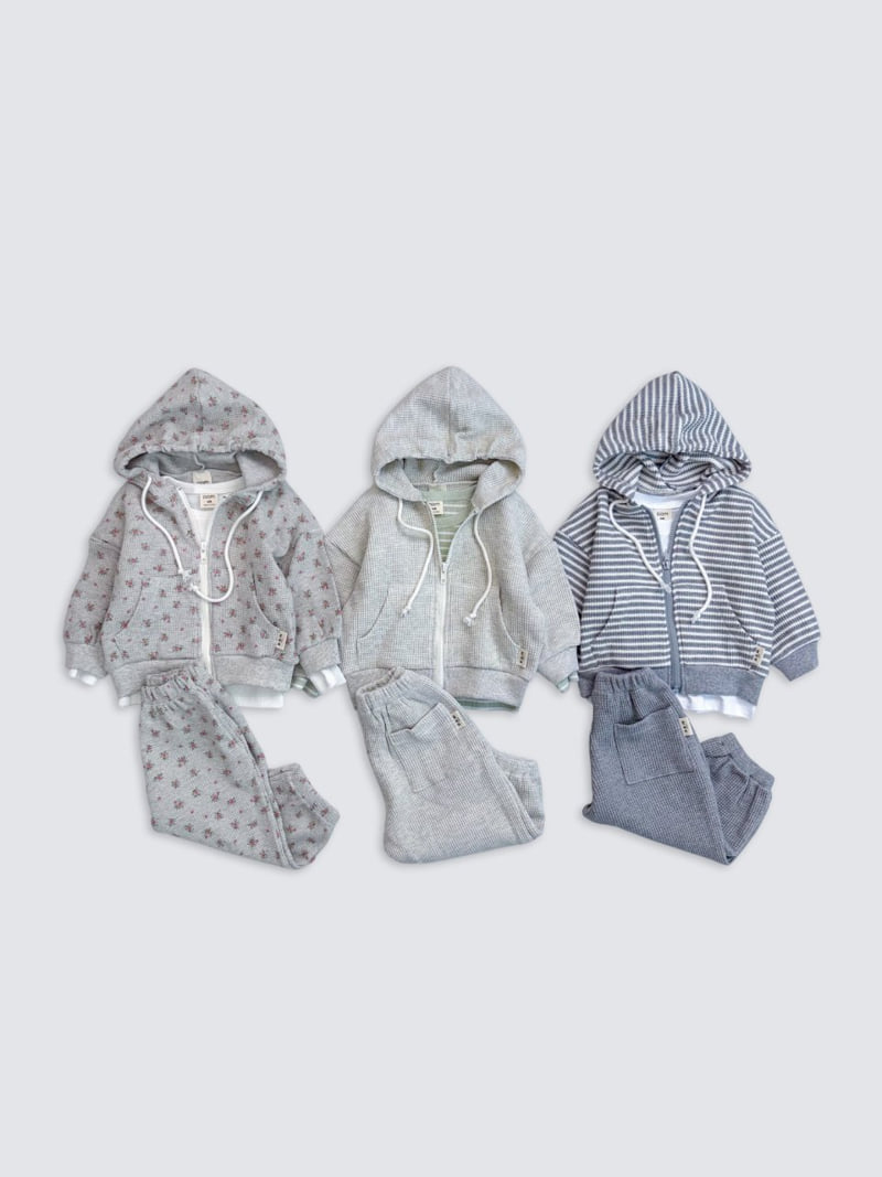 Pom - Korean Baby Fashion - #onlinebabyboutique - Waffle Jogger Pants - 6