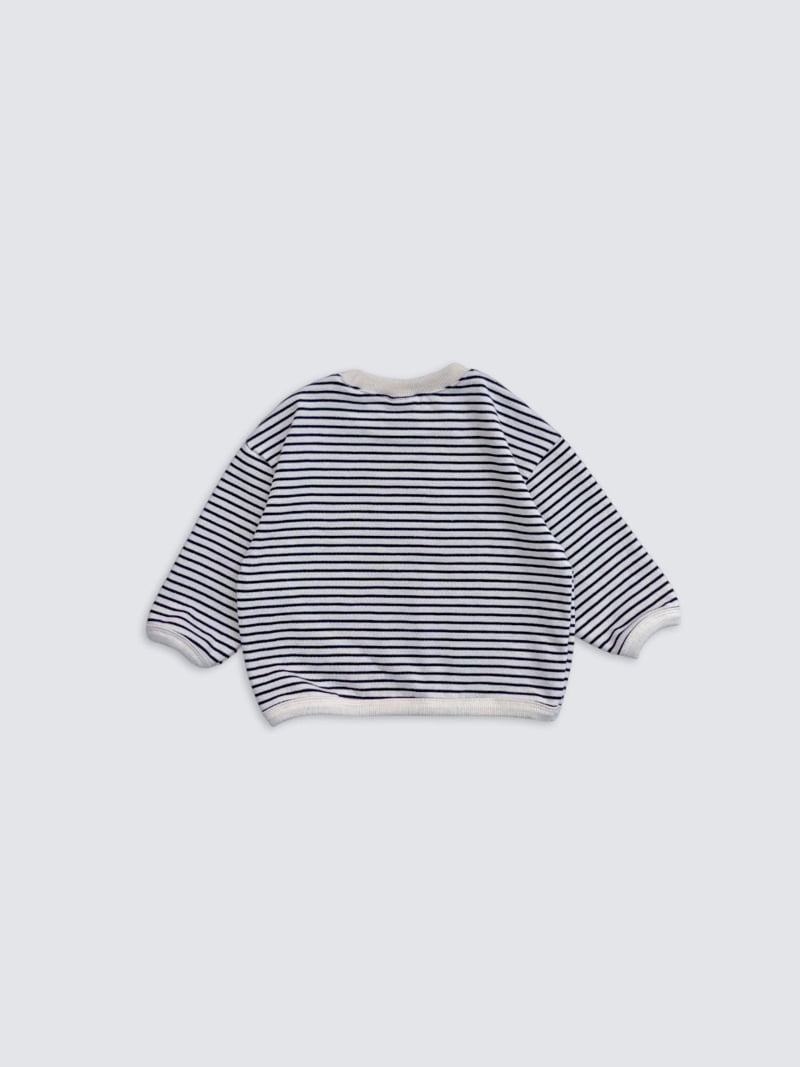 Pom - Korean Baby Fashion - #onlinebabyshop - Rappa Stripe Sweatshirt - 11