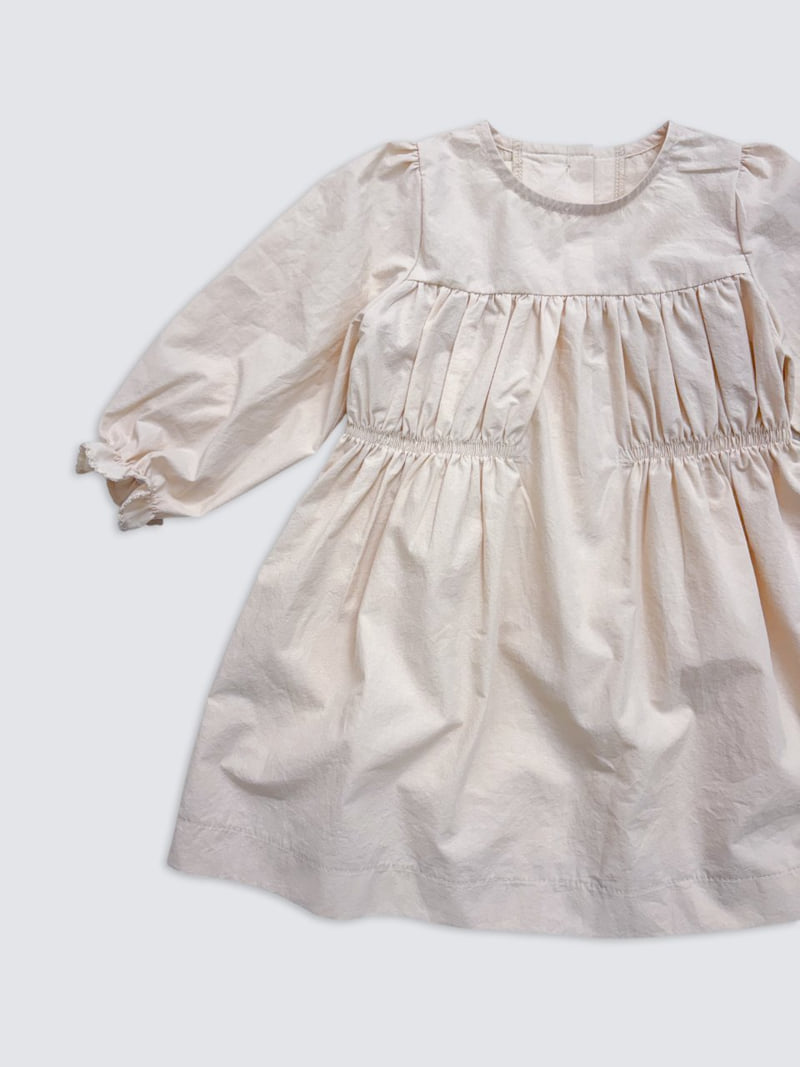 Pom - Korean Baby Fashion - #smilingbaby - Shirring One-piece - 3