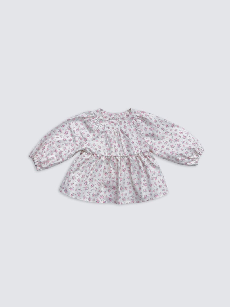 Pom - Korean Baby Fashion - #smilingbaby - Flower Blouse
