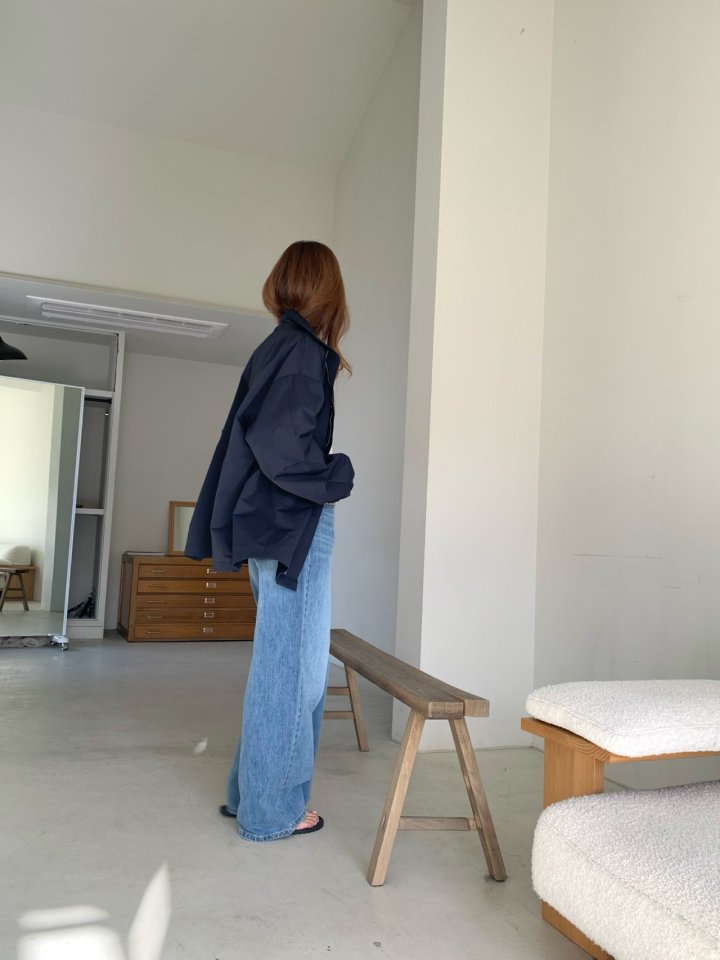 Pomelo - Korean Women Fashion - #momslook - Soft Blue Denim Pants - 5
