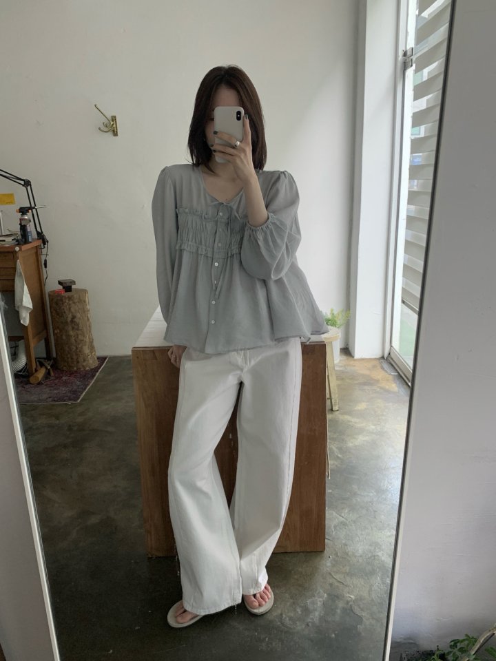 Pomelo - Korean Women Fashion - #momslook - Bustier Blouse - 5
