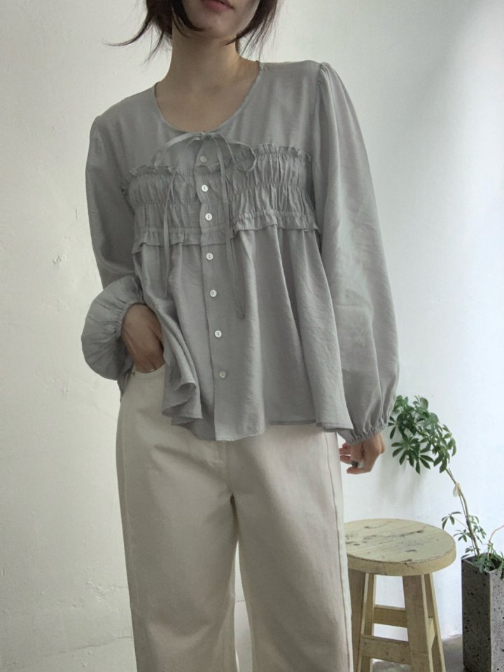 Pomelo - Korean Women Fashion - #momslook - Bustier Blouse - 7