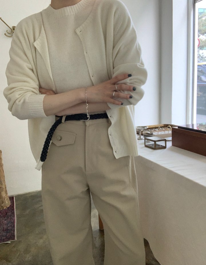 Pomelo - Korean Women Fashion - #momslook - Wholegarment Round Cardigan - 2