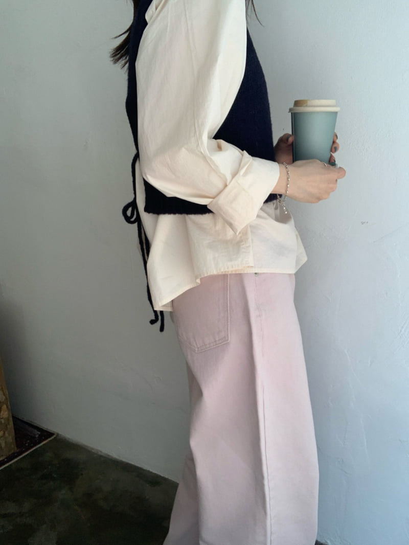 Pomelo - Korean Women Fashion - #romanticstyle - Blush Denim Pants - 12