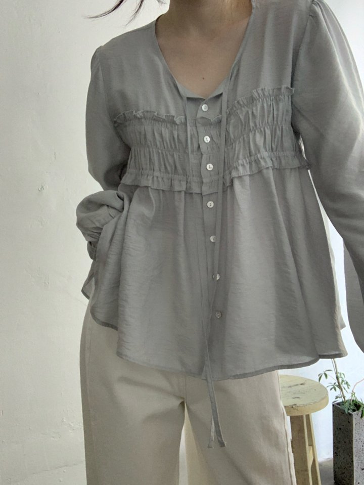 Pomelo - Korean Women Fashion - #vintageinspired - Bustier Blouse - 9