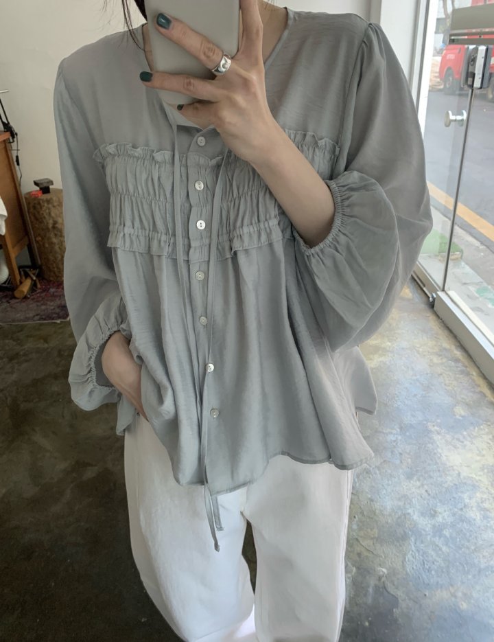 Pomelo - Korean Women Fashion - #vintagekidsstyle - Bustier Blouse - 10