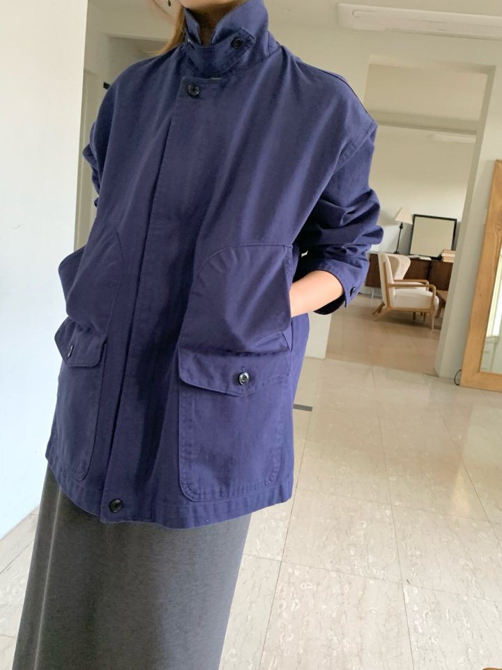 Pomelo - Korean Women Fashion - #womensfashion - Bio Wash Work Jacket - 5