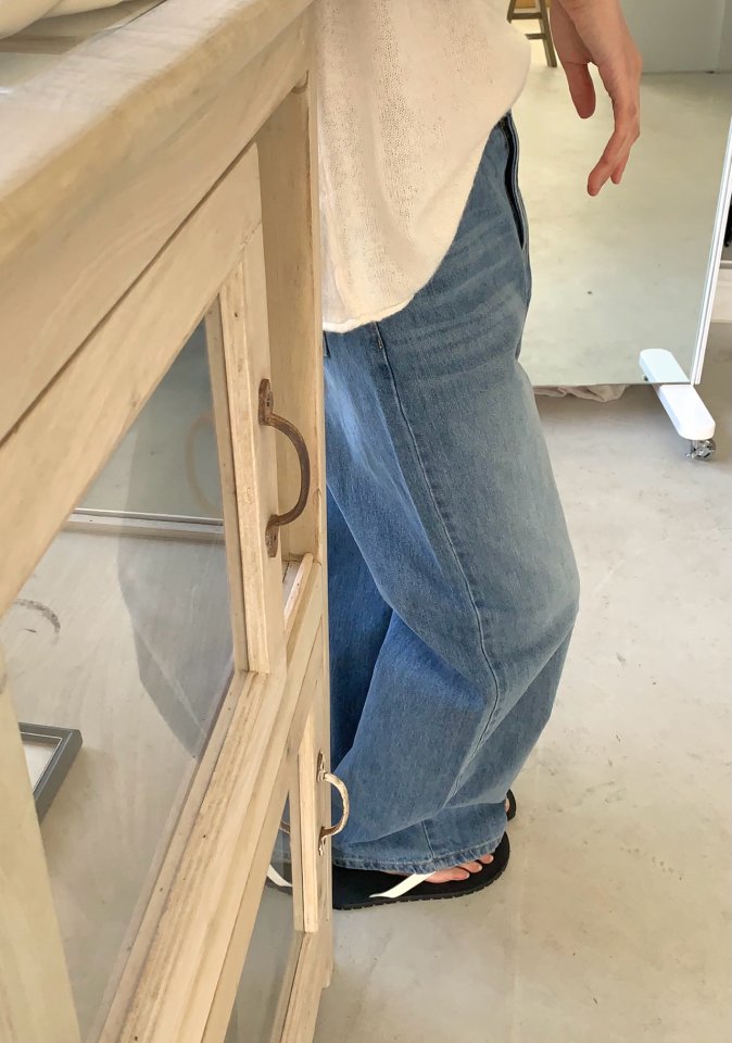 Pomelo - Korean Women Fashion - #womensfashion - Soft Blue Denim Pants - 10