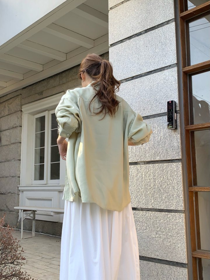 Pomelo - Korean Women Fashion - #womensfashion - Dual Pocket Shirt - 5