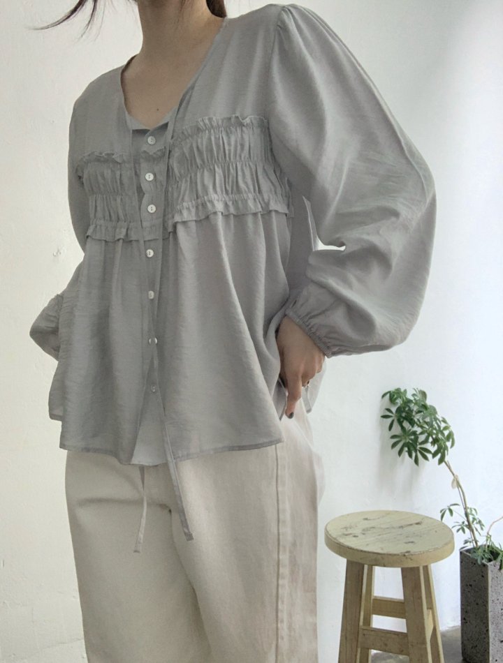 Pomelo - Korean Women Fashion - #womensfashion - Bustier Blouse - 8