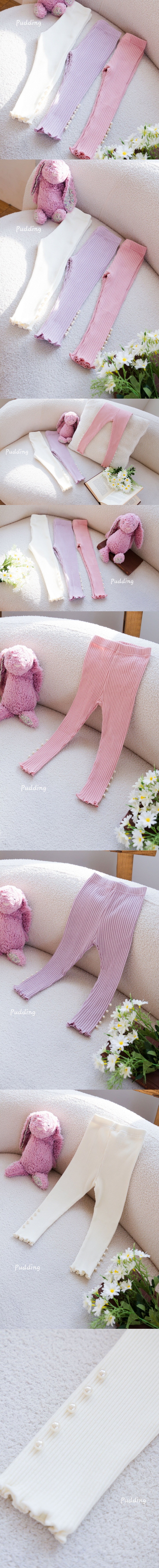 Pudding - Korean Children Fashion - #Kfashion4kids - Ribbed Leggings