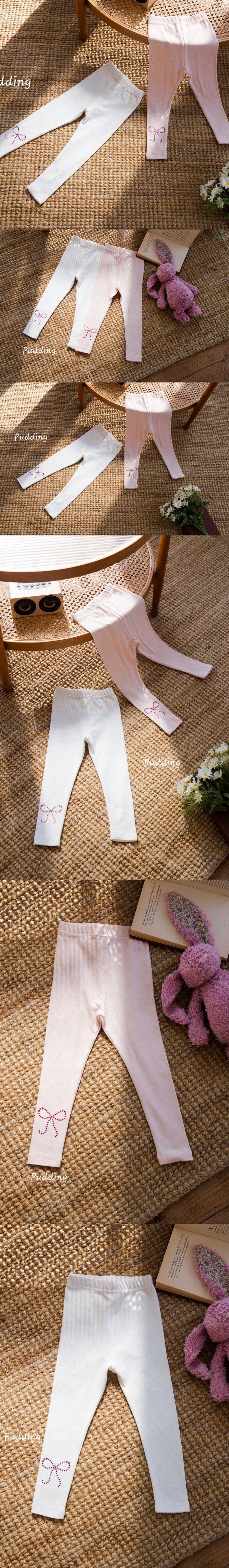 Pudding - Korean Children Fashion - #kidsstore - Ribbon Leggings