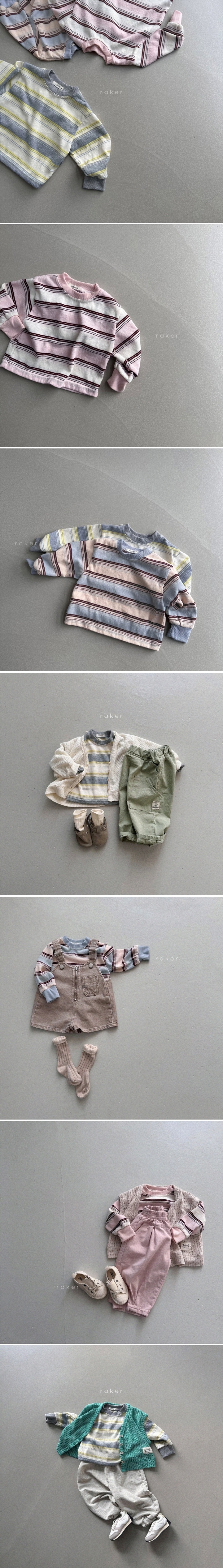 Raker - Korean Children Fashion - #Kfashion4kids - Pastel Stripe Tee - 2