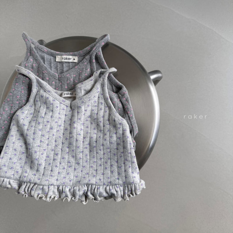 Raker - Korean Children Fashion - #childrensboutique - Elia Eyelet Strap Sleeveless - 4