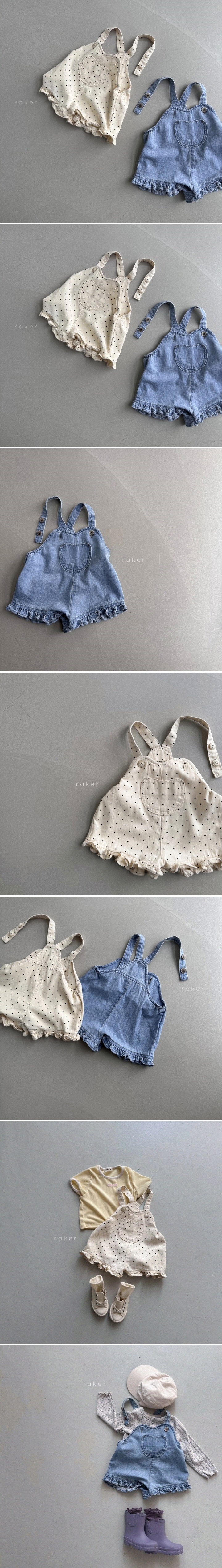 Raker - Korean Children Fashion - #littlefashionista - Frill Short String Pants (Denim) - 2