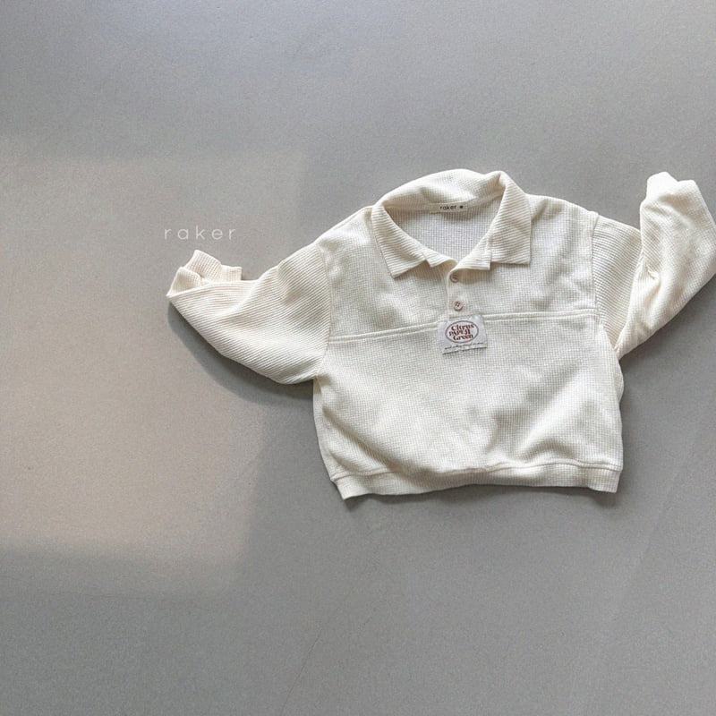 Raker - Korean Children Fashion - #minifashionista - Collar Button Tee - 2