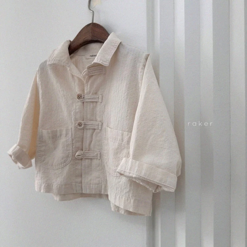 Raker - Korean Children Fashion - #stylishchildhood - Button Loop Shirt - 2