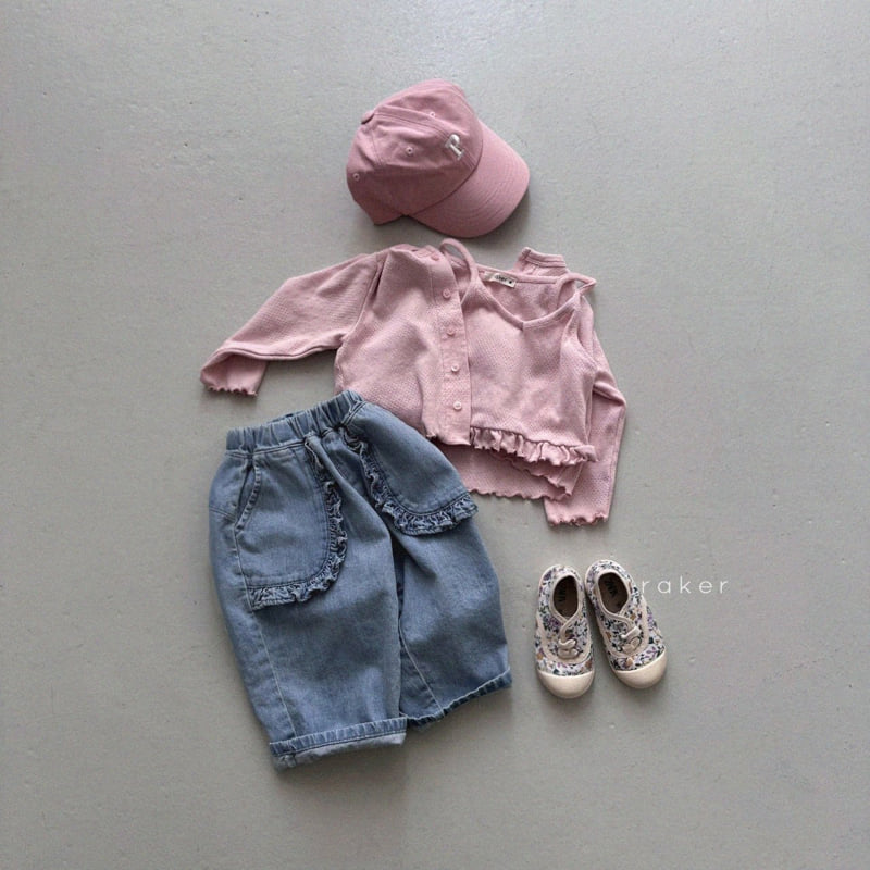 Raker - Korean Children Fashion - #todddlerfashion - Frill Pocket Pants - 4