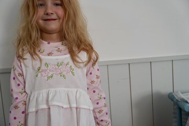 Ramijini - Korean Children Fashion - #prettylittlegirls - Cross Stitch One-piece - 4