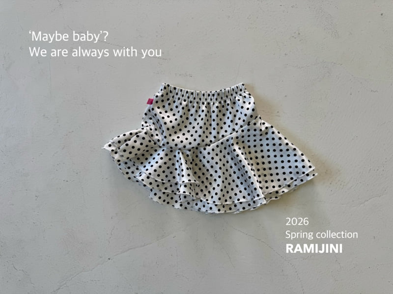 Ramijini - Korean Children Fashion - #kidzfashiontrend - Unbalanced Dot Skirt