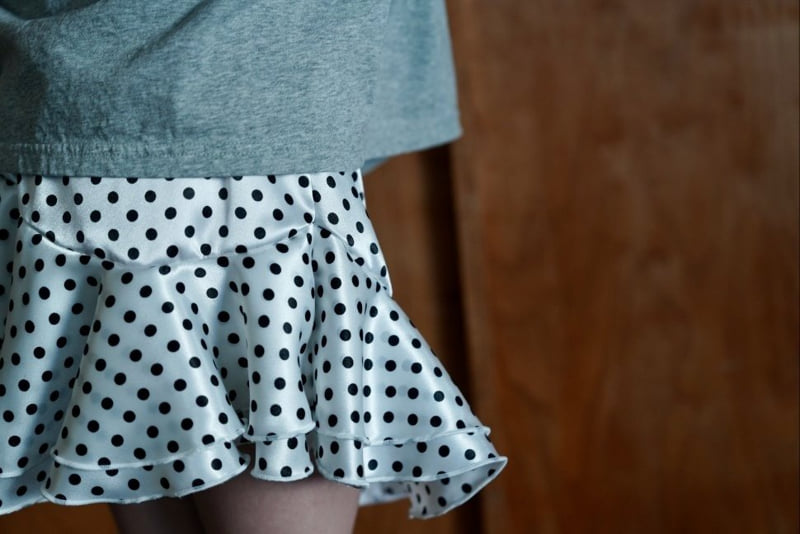 Ramijini - Korean Children Fashion - #stylishchildhood - Unbalanced Dot Skirt - 9