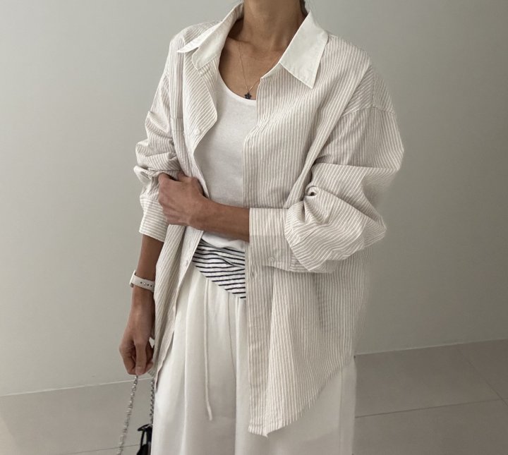 Ripple - Korean Women Fashion - #momslook - Baba Line Shirt - 5