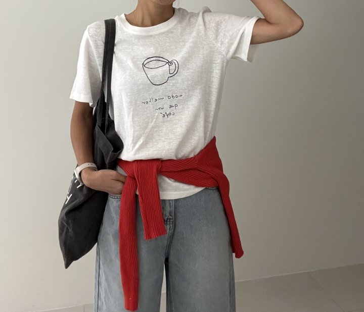 Ripple - Korean Women Fashion - #momslook - Cafe Mug Tee - 5