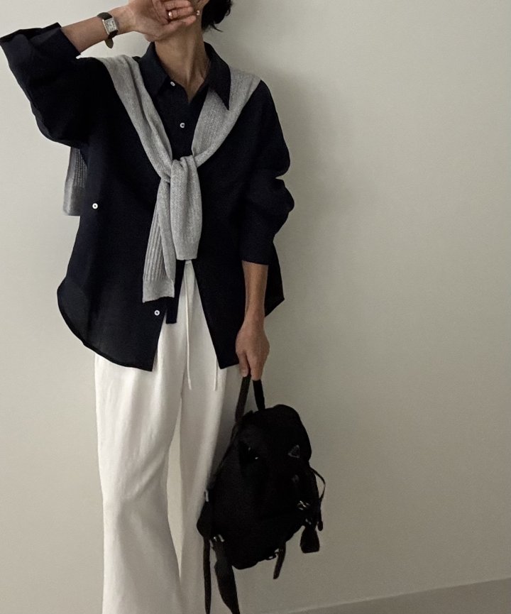 Ripple - Korean Women Fashion - #momslook - Renne Long Shirt Set - 10