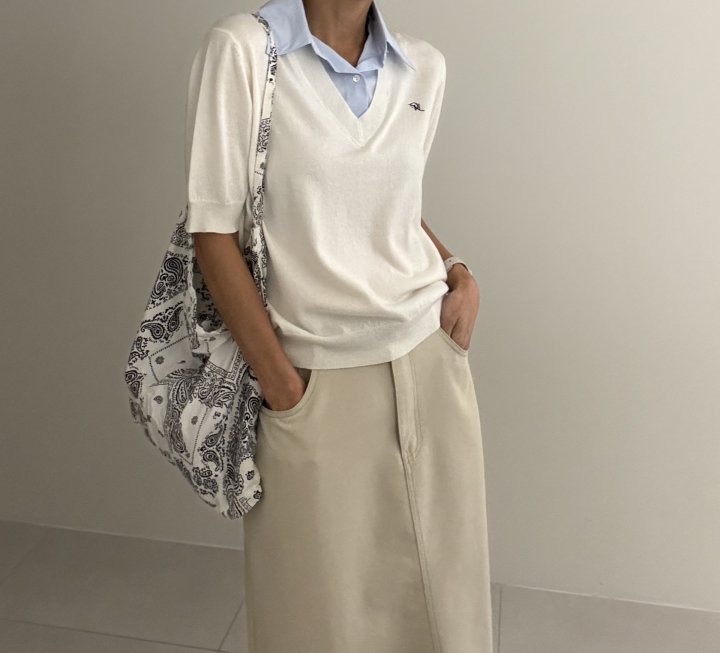 Ripple - Korean Women Fashion - #momslook - Roe V-Neck Knit - 6