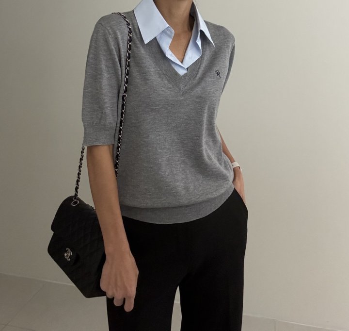Ripple - Korean Women Fashion - #momslook - Roe V-Neck Knit - 8