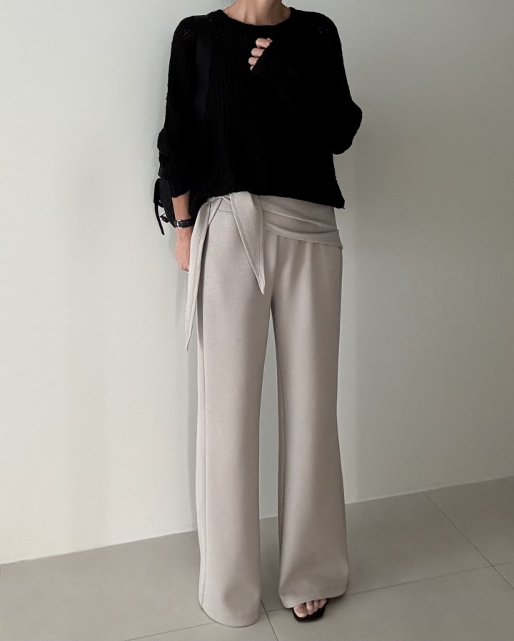 Ripple - Korean Women Fashion - #momslook - Cutout Wrap Pants - 2