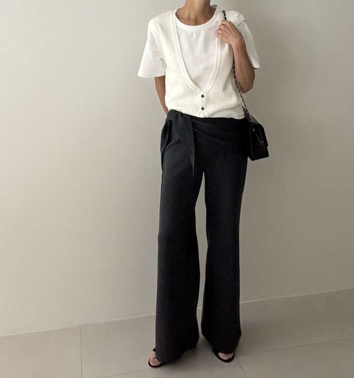 Ripple - Korean Women Fashion - #momslook - Cutout Wrap Pants - 6