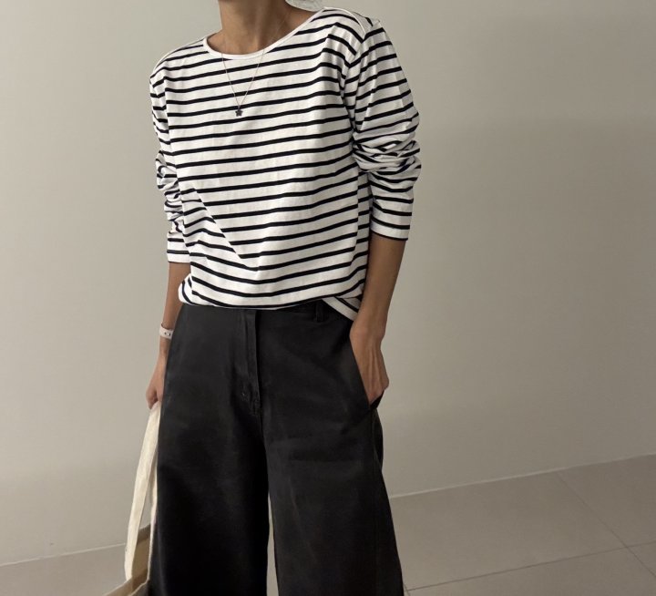 Ripple - Korean Women Fashion - #momslook - Jay Striped Tee - 10