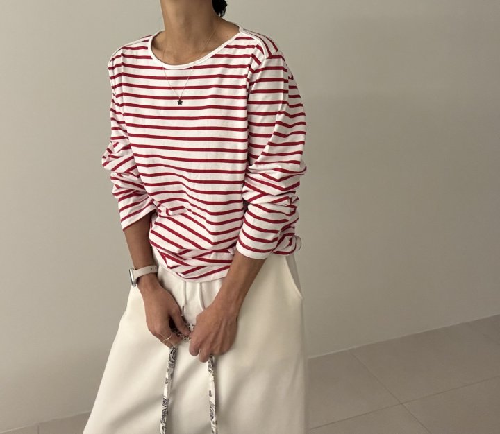 Ripple - Korean Women Fashion - #momslook - Jay Striped Tee - 3